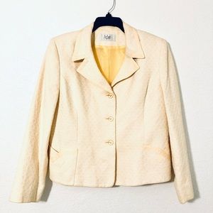 Le Suit Petite Diamond Blazer (Yellow)